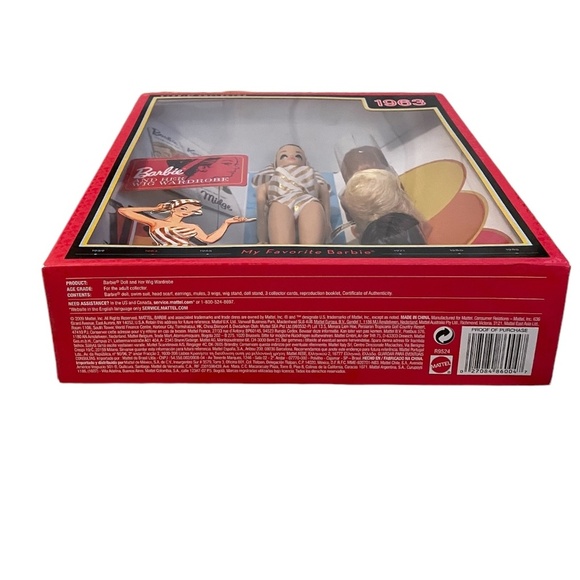 1963 My Favorite Barbie Reproduction Set Fashion Queen Barbie Wig Wardrobe Doll - Picture 9 of 9